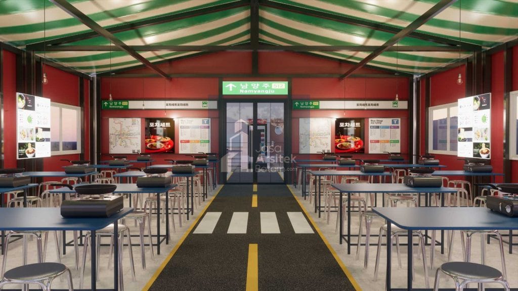 Konsep tempat makan Korea pinggir jalan "Pojangmacha"