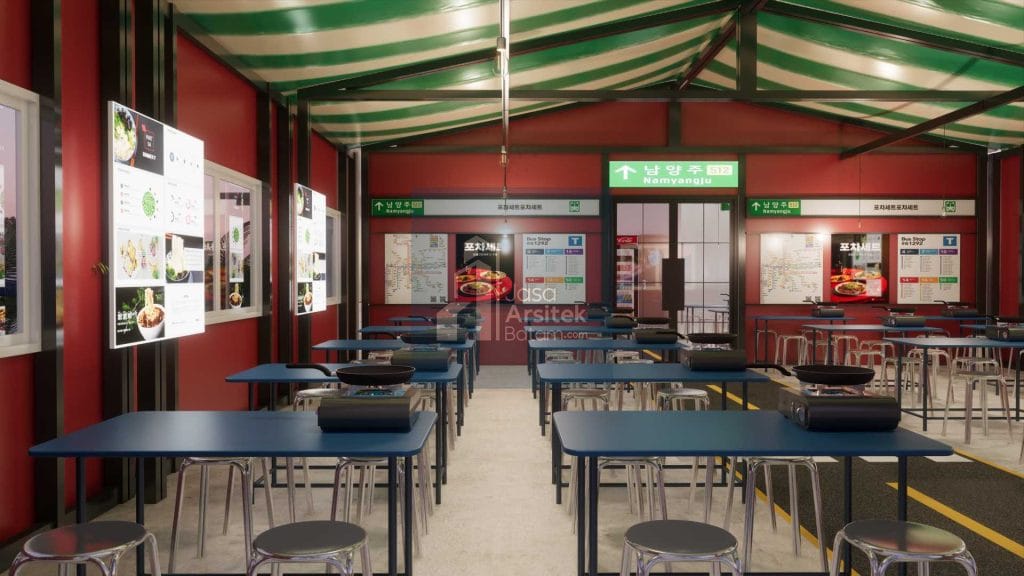 Konsep tempat makan Korea pinggir jalan "Pojangmacha"