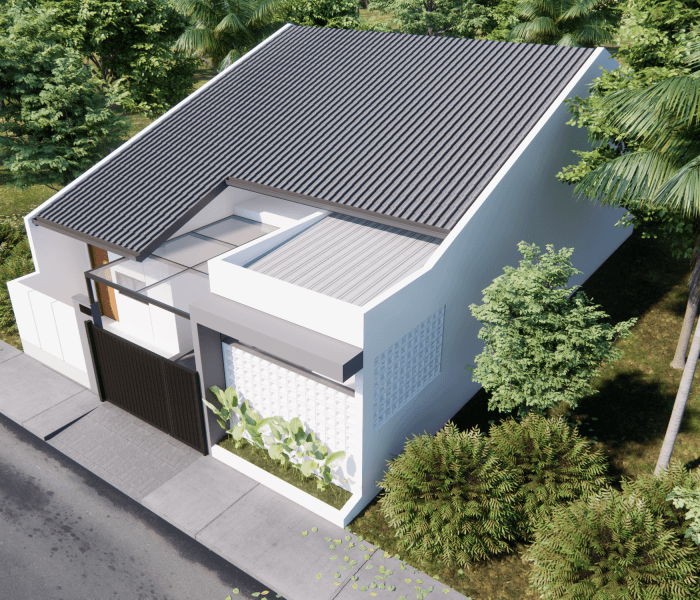 e3 3 Desain rumah mewah Batam - tampak atas arsitektur modern