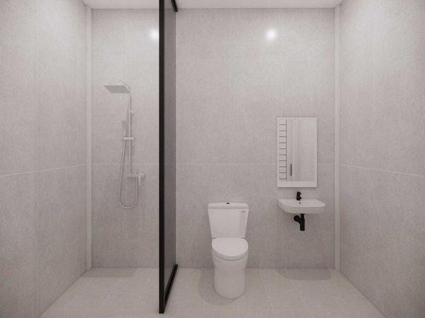 Kamar mandi after renovasi kosan modern minimalis Bengkong Kolam Mas Batam